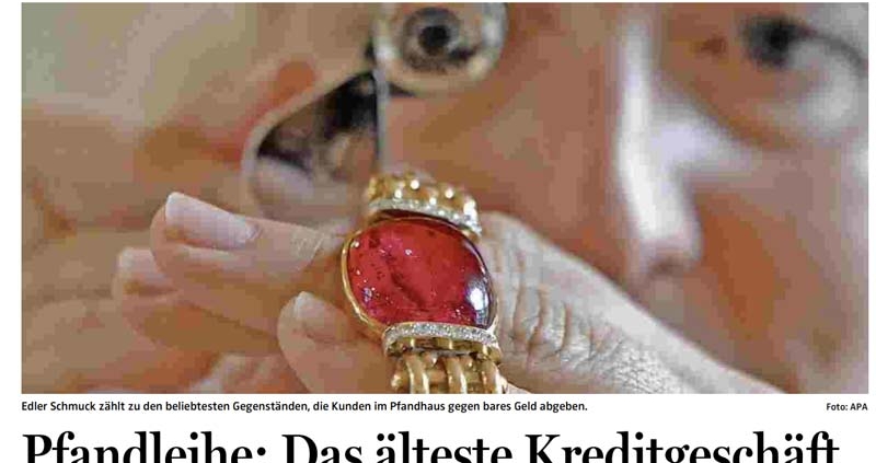 Pfandleihe Das Alteste Kreditgeschaeft Der Welt